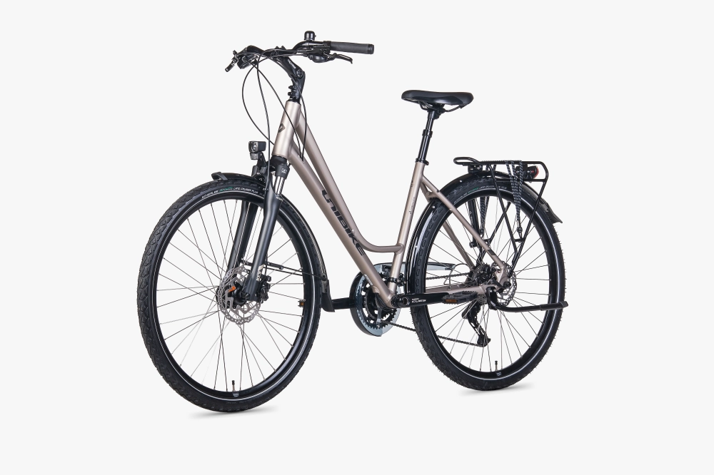 Rower trekkingowy Unibike Voyager Tytanowy